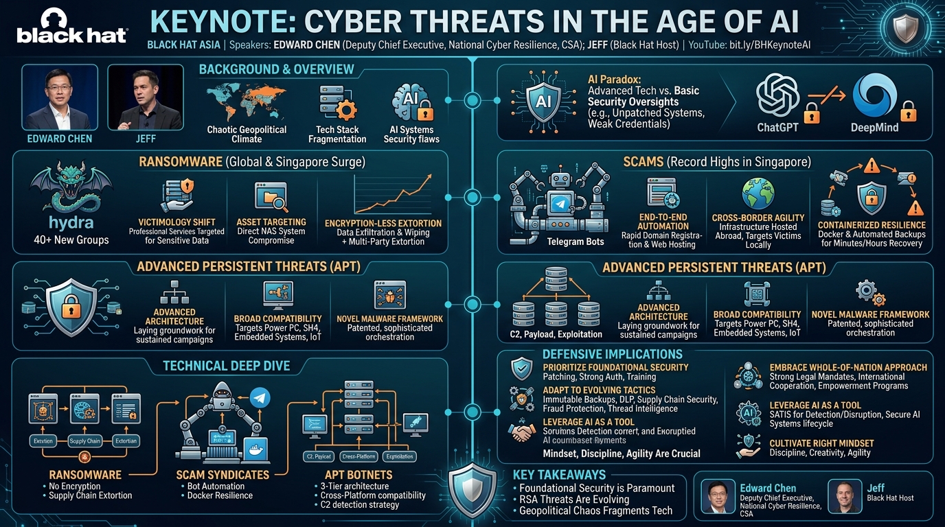 Visual summary for Keynote: Cyber Threats in the Age of AI
