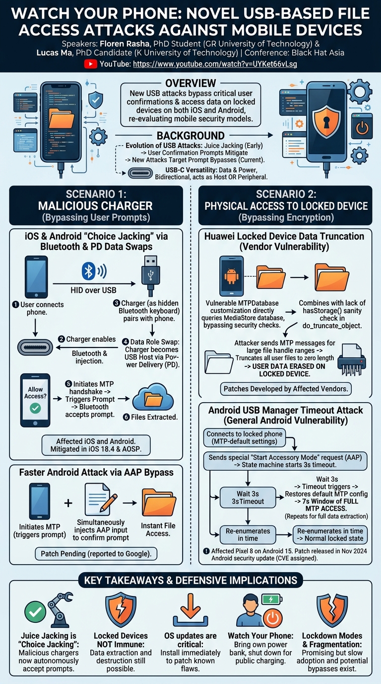 Visual summary for Watch Your Phone: Novel USB-Based File Access Attacks Against Mobile Devices