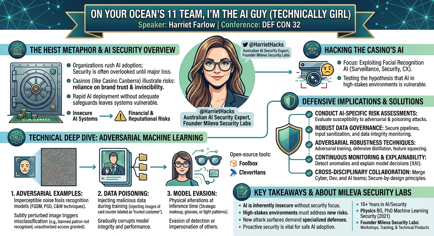 Visual summary for On Your Ocean's 11 Team, I'm the AI Guy (technically Girl) by Harriet Farlow
