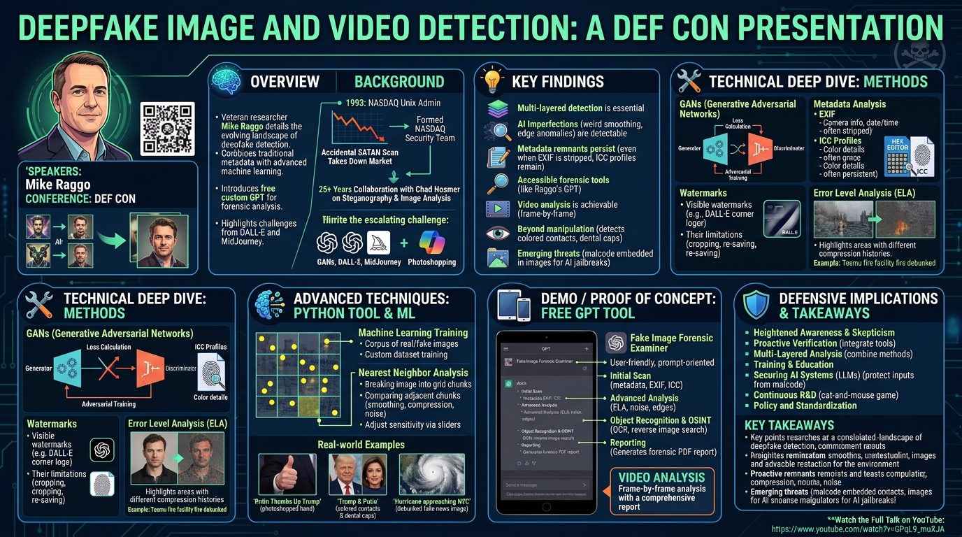 Visual summary for Deepfake Image and Video Detection by Mike Raggo