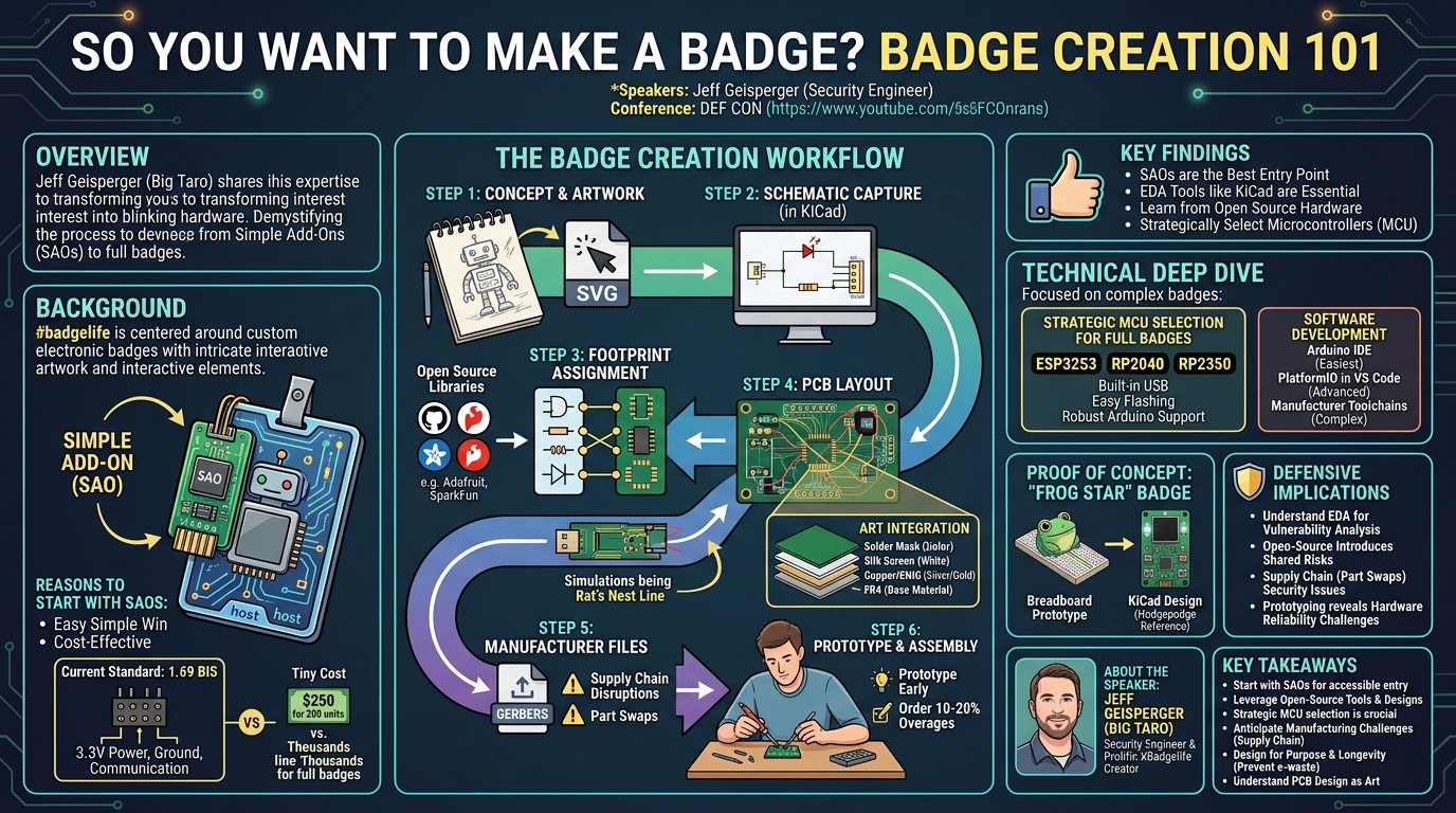 Visual summary for So you want to make a badge? Badge Creation 101 by Jeff Geisperger