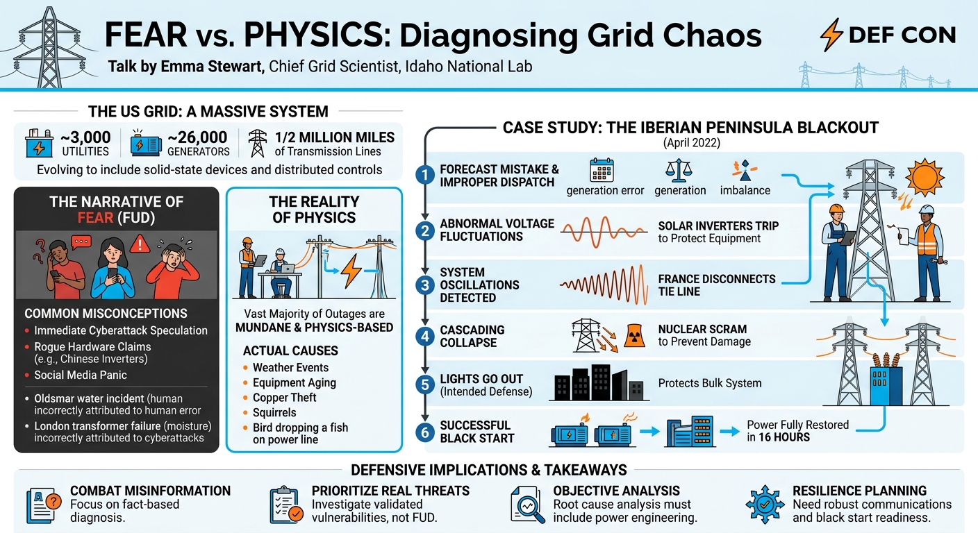 Visual summary for Fear vs Physics: Diagnosing Grid Chaos by Emma Stewart
