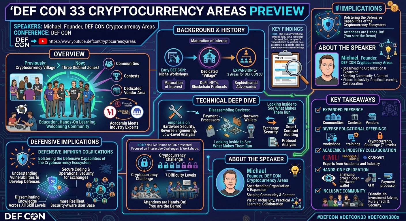 Visual summary for DEF CON 33 Preview by Cryptocurrency Preview