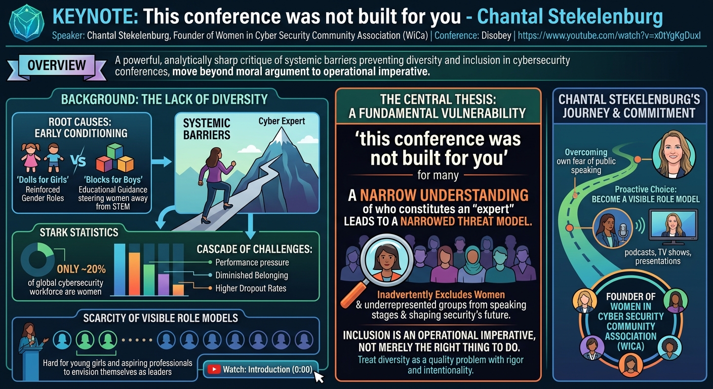 Visual summary for KEYNOTE: This conference was not built for you - Chantal Stekelenburg by Chantal Stekelenburg