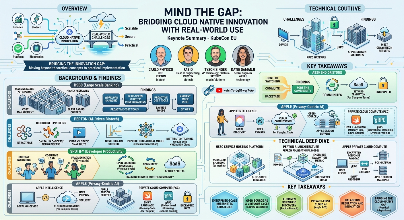 Visual summary for Keynote: Mind the Gap: Bridging Cloud Native Innovation with Real-World Use