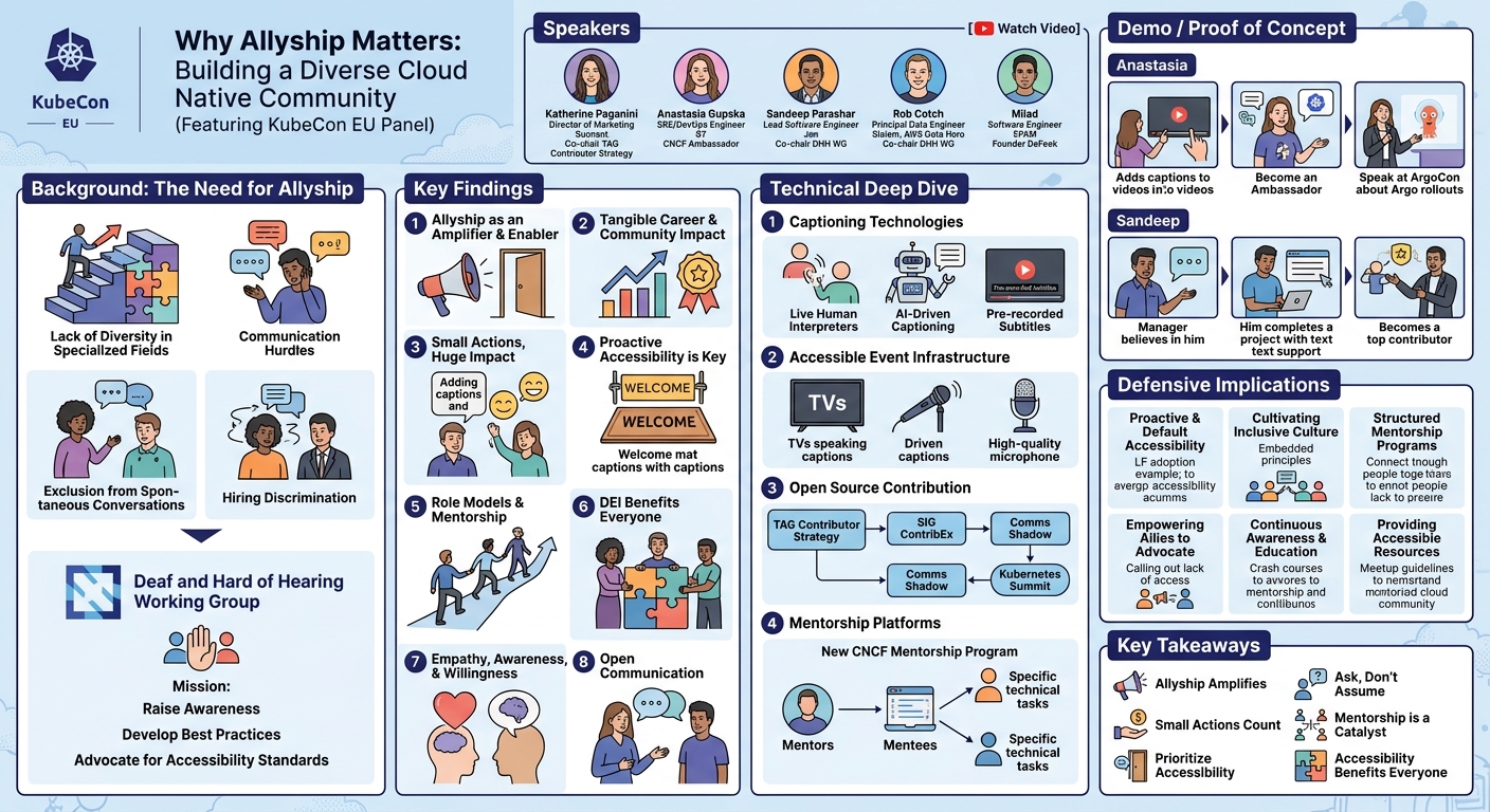 Visual summary for Why Allyship Matters and Your Role in Creating a More Diverse Cloud Native Community