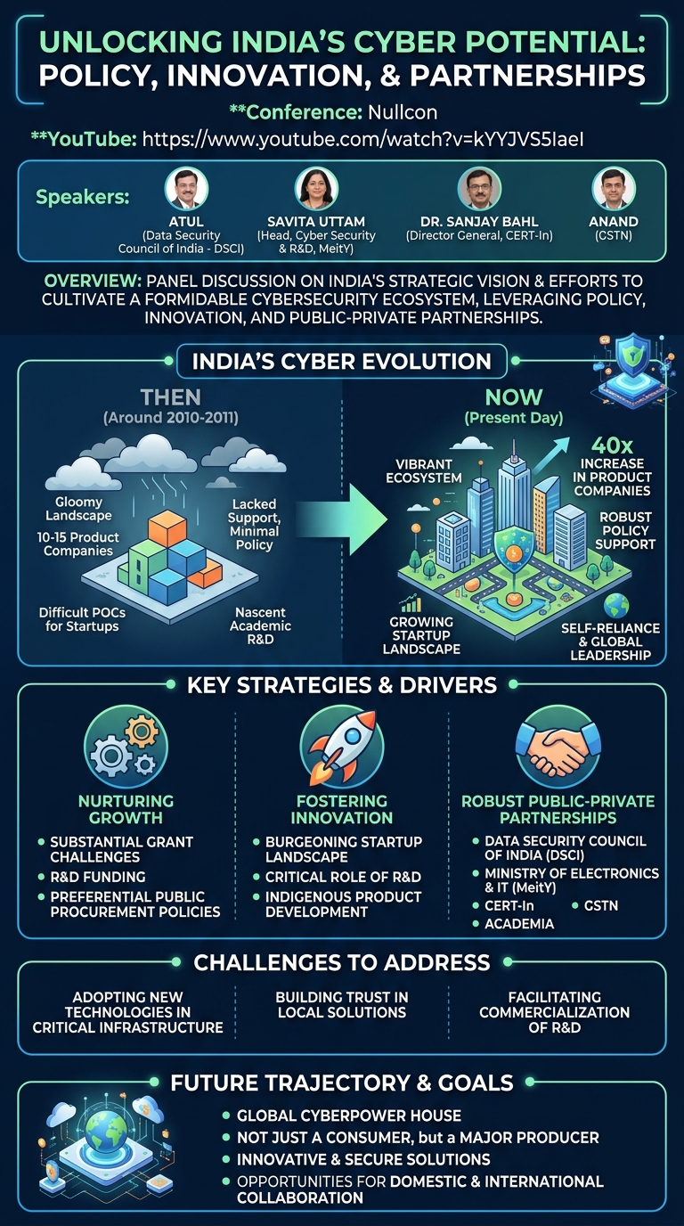 Visual summary for Unlocking India’s cyber potential through policy, innovation, and partnerships