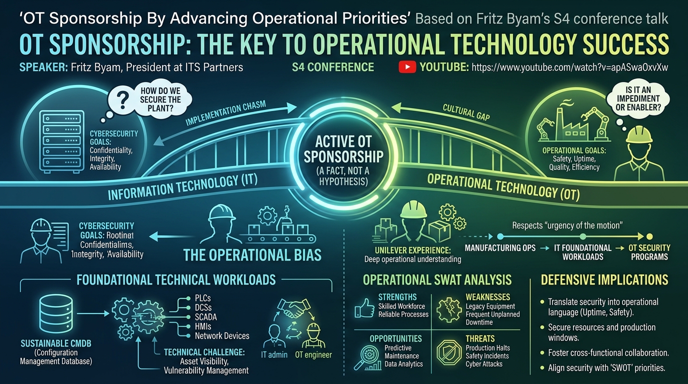 Visual summary for OT Sponsorship By Advancing Operational Priorities by Fritz Byam