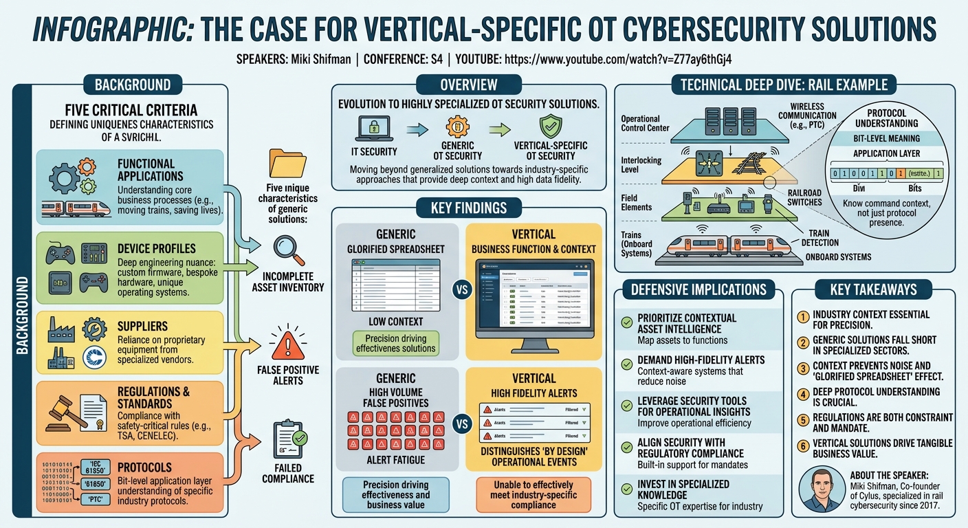 Visual summary for The Case for Vertical-Specific OT Cybersecurity Solutions by Miki Shifman