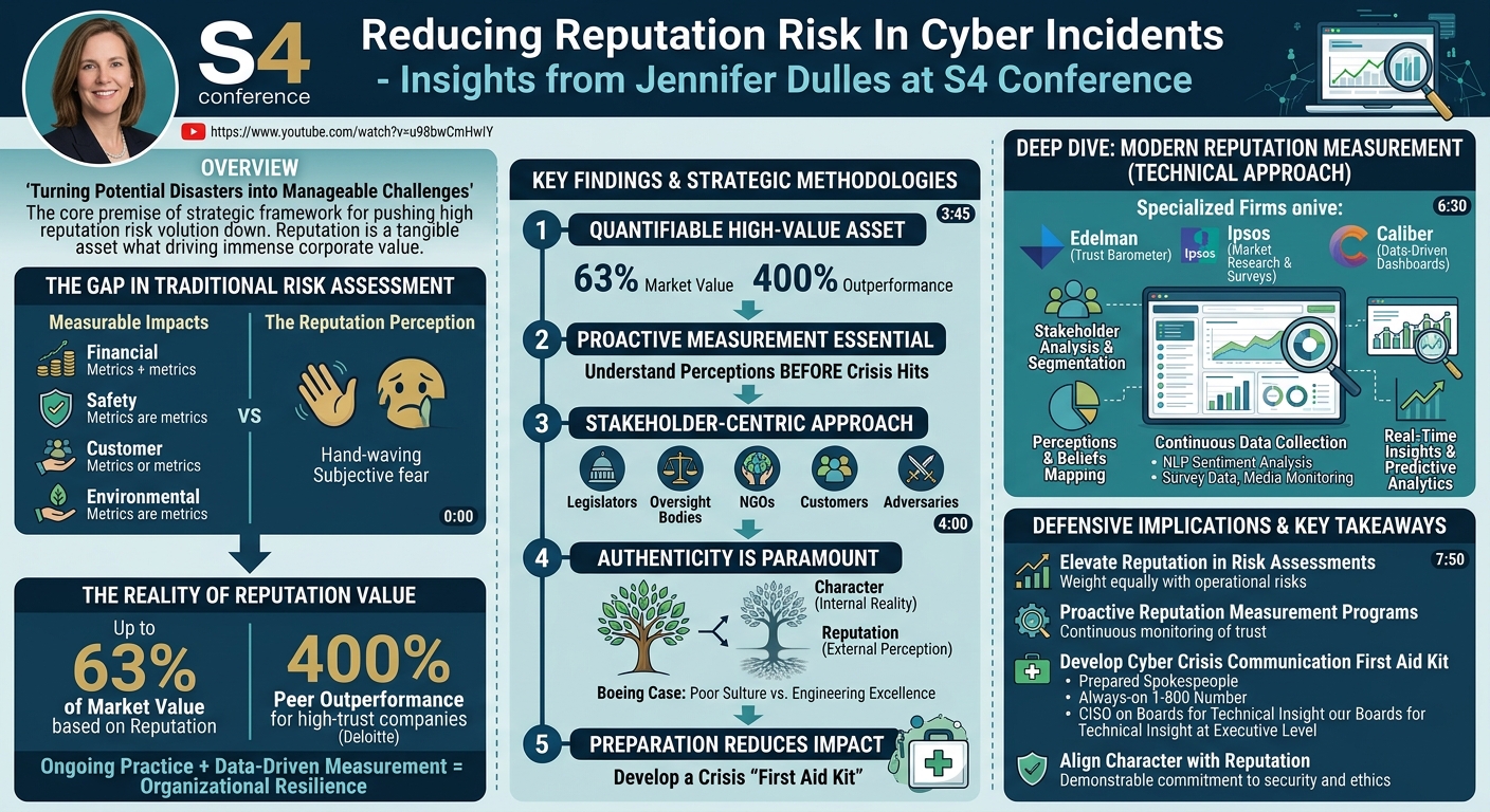 Visual summary for Reducing Reputation Risk In Cyber Incidents by Jennifer Dulles