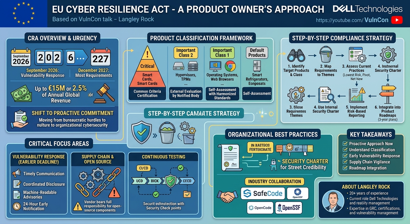 Visual summary for EU Cyber Resilience Act - A Product Owner’s Approach by Langley Rock