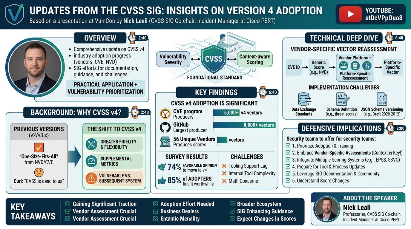 Visual summary for Updates from the CVSS SIG by Nick Leali